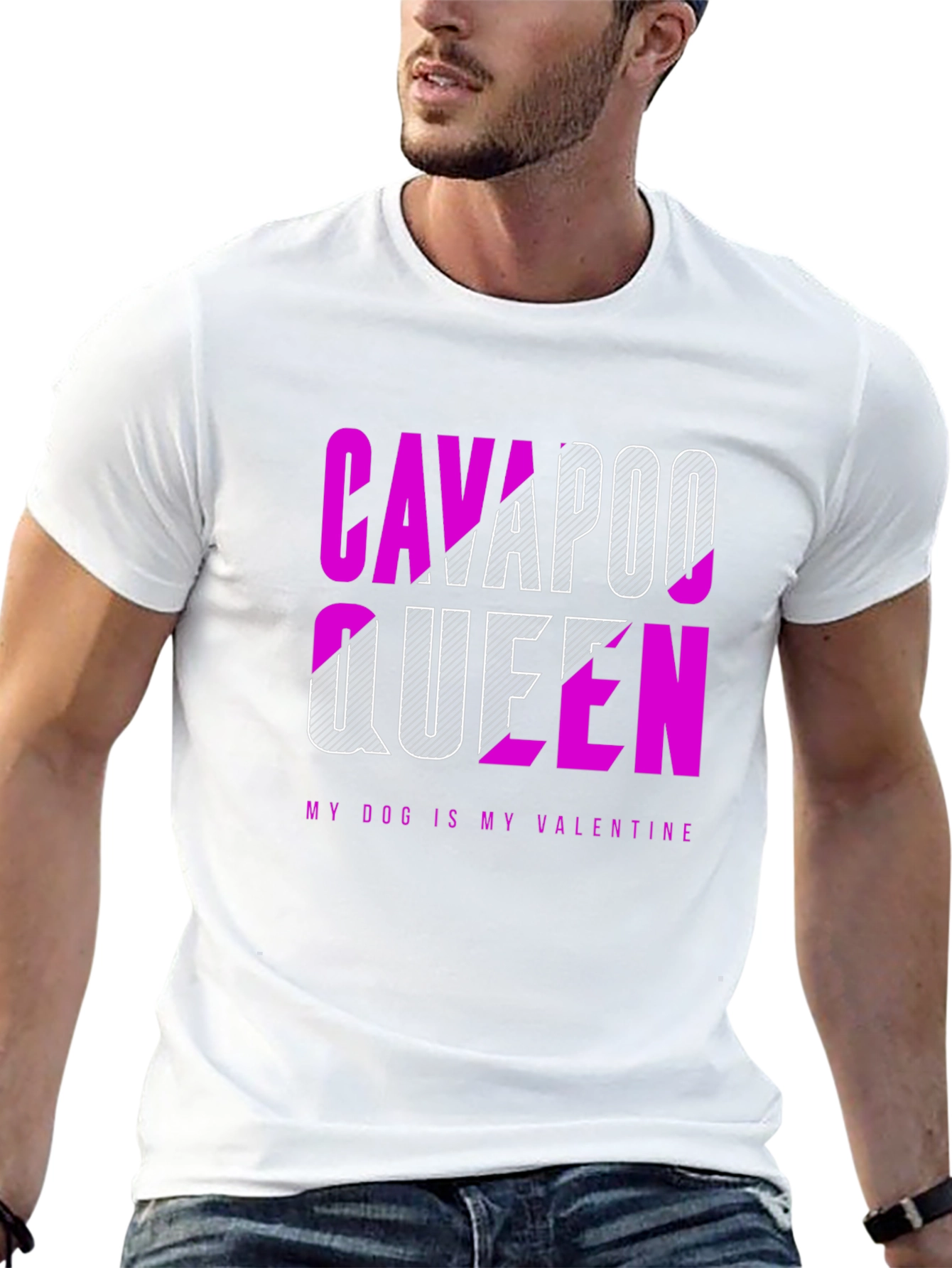 Cavapoo Queen Valentines Day T-Shirt