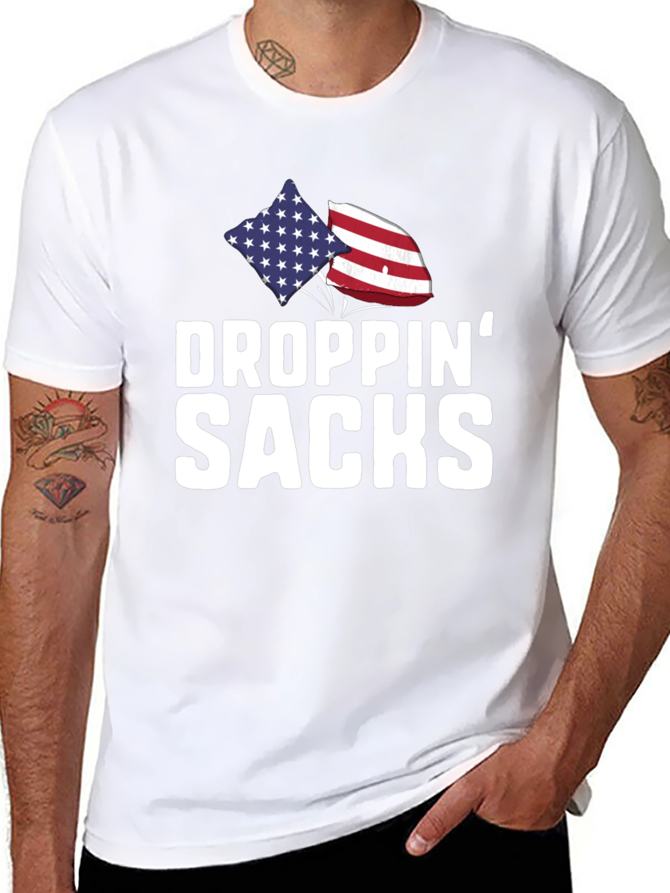 Droppin Sacks Patriotic T-Shirt