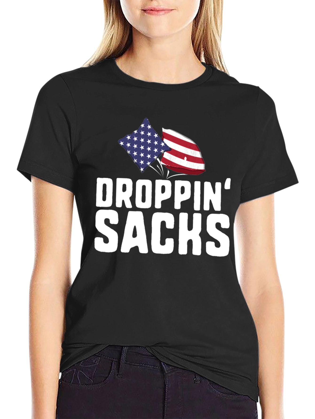 Droppin Sacks Patriotic T-Shirt