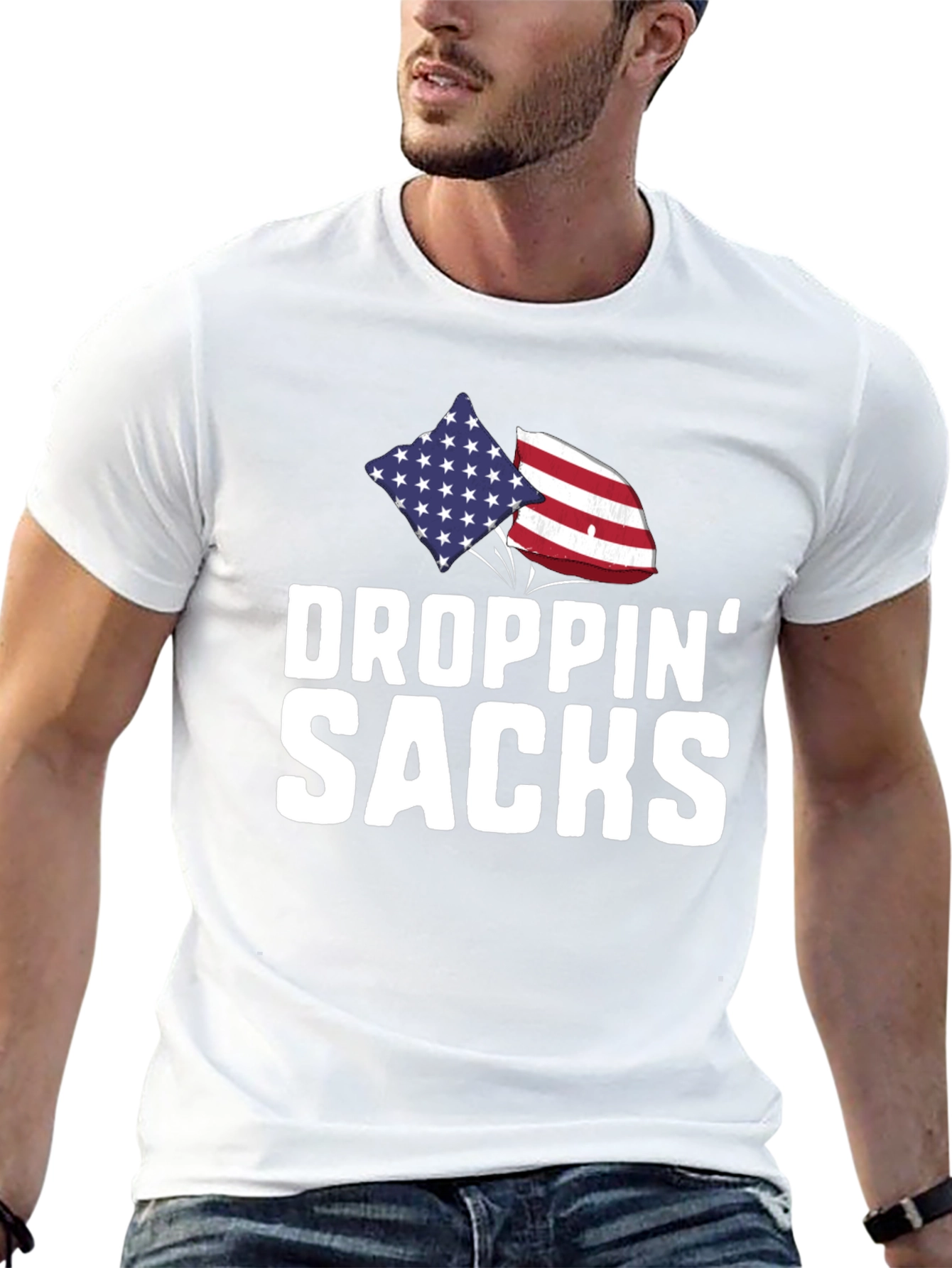 Droppin Sacks Patriotic T-Shirt