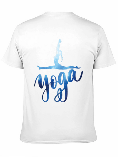 Yoga Pose T-Shirt - Galaxy Design Black Tee
