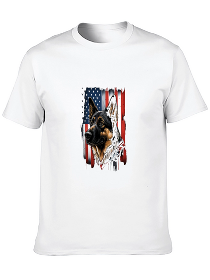 Patriotic German Shepherd USA Flag T-Shirt
