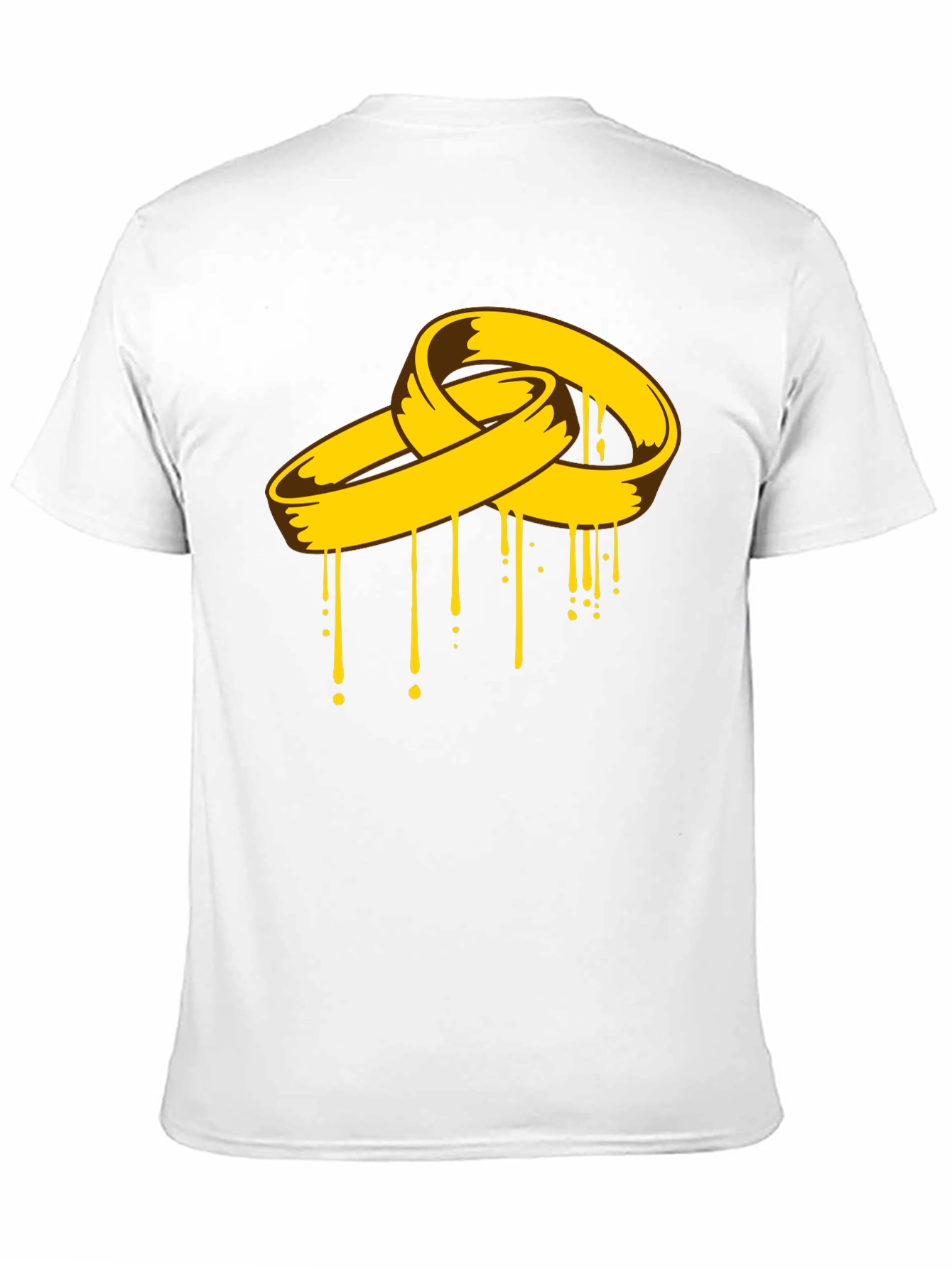 Melting Rings Graphic Tee - Black Cotton Shirt