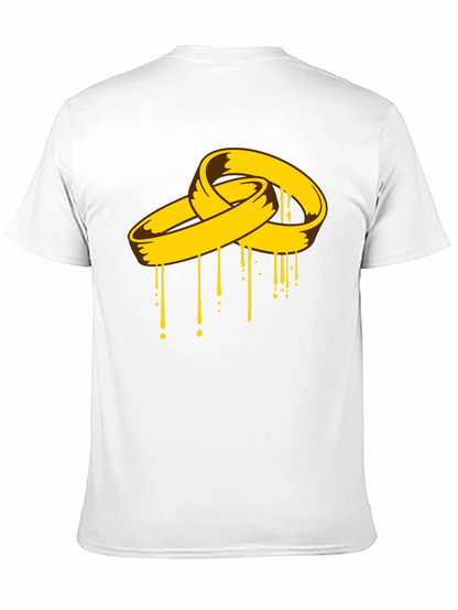 Melting Rings Graphic Tee - Black Cotton Shirt