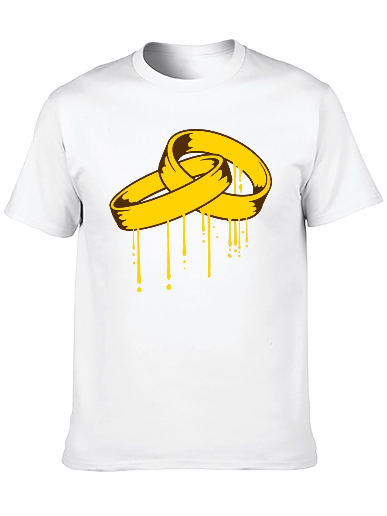 Melting Rings Graphic Tee - Black Cotton Shirt