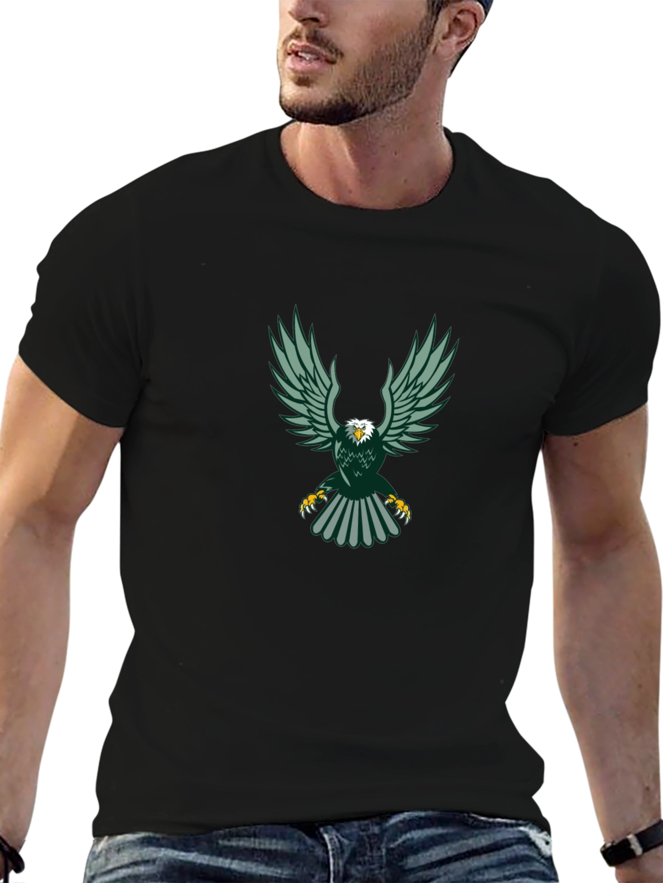 Eagle Graphic Black Tee - Stylish & Bold Design