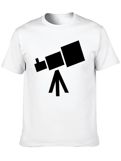 Telescope Graphic Tee - Space Explorer Black T-Shirt