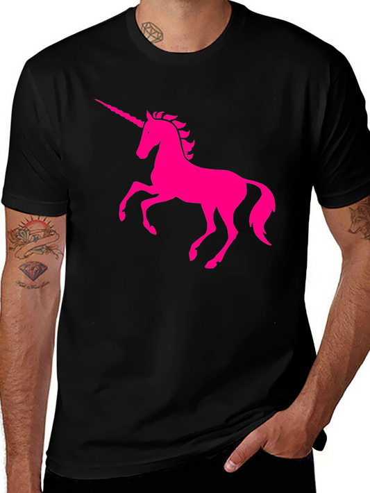 Unicorn Graphic Tee - Black Cotton Blend