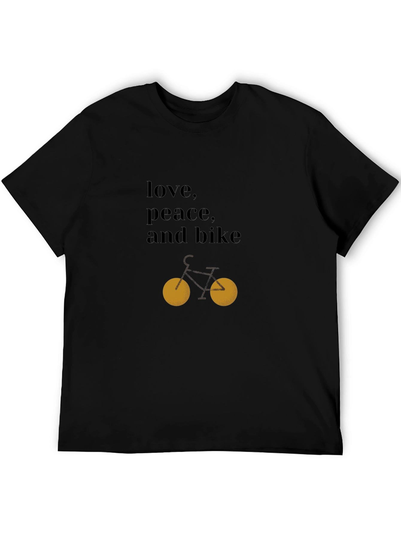 Love Peace Bike Graphic Tee - Casual Style