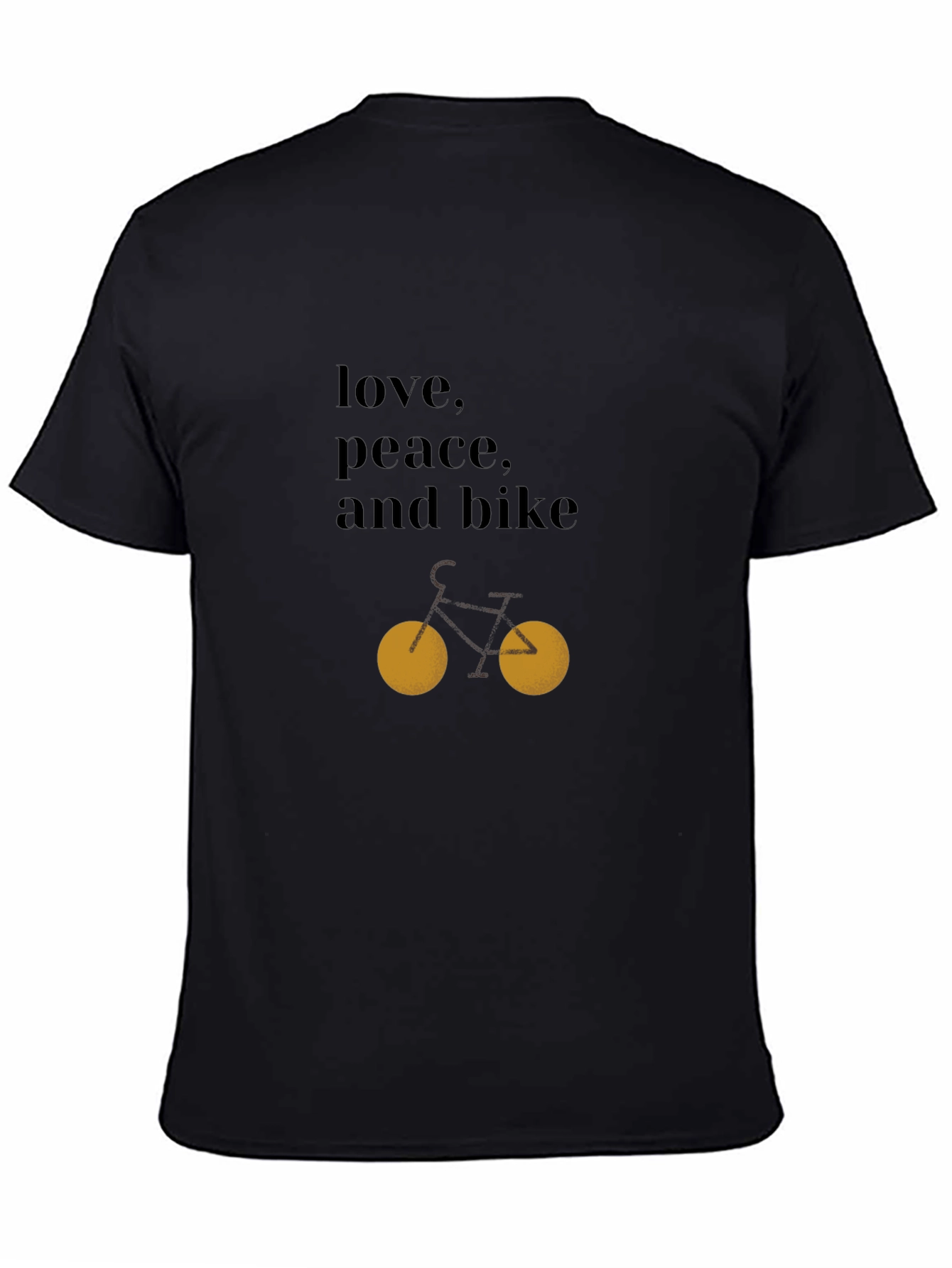 Love Peace Bike Graphic Tee - Casual Style