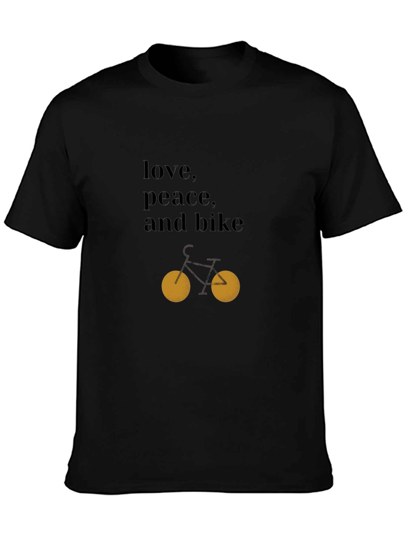 Love Peace Bike Graphic Tee - Casual Style