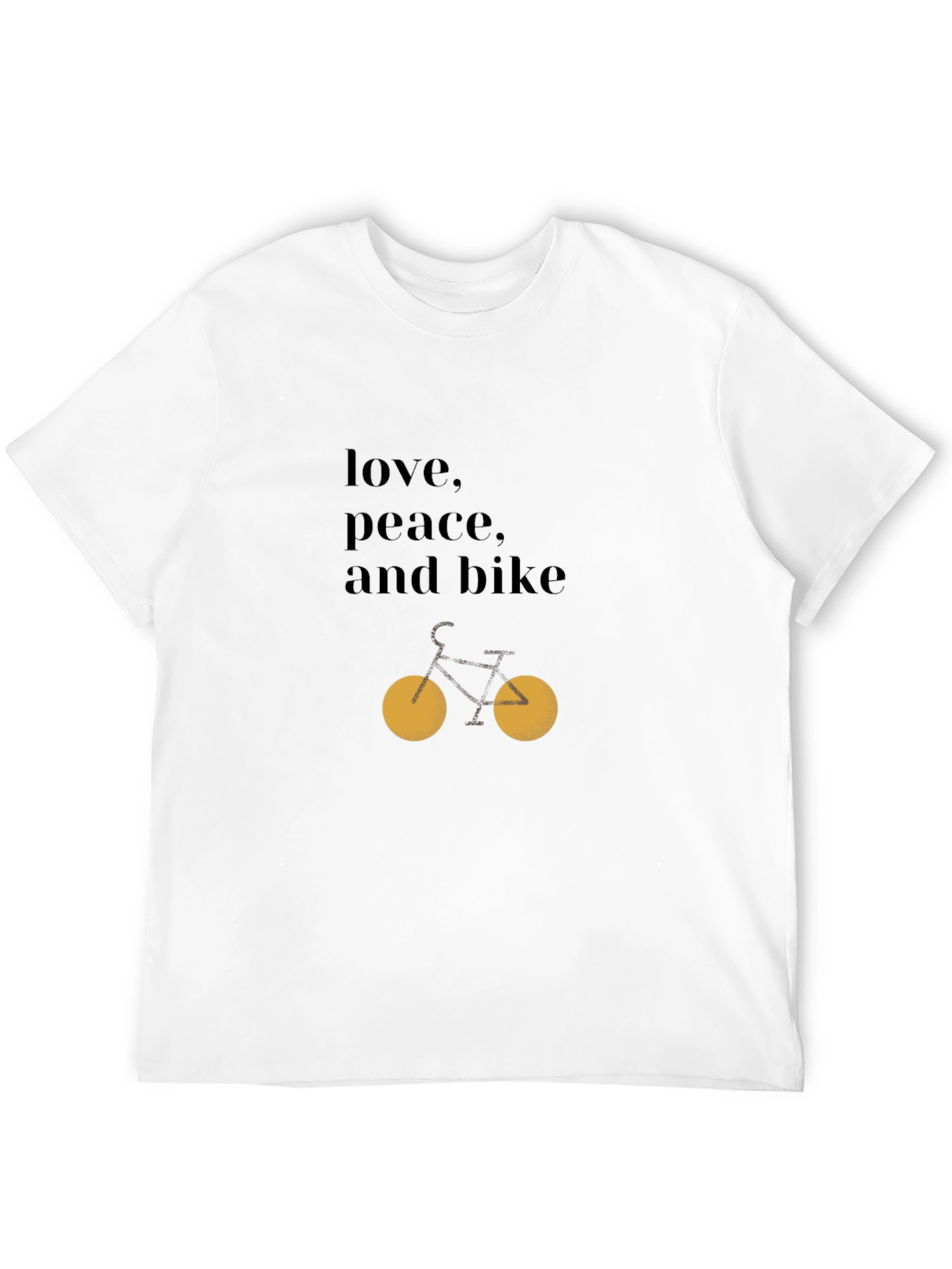 Love Peace Bike Graphic Tee - Casual Style