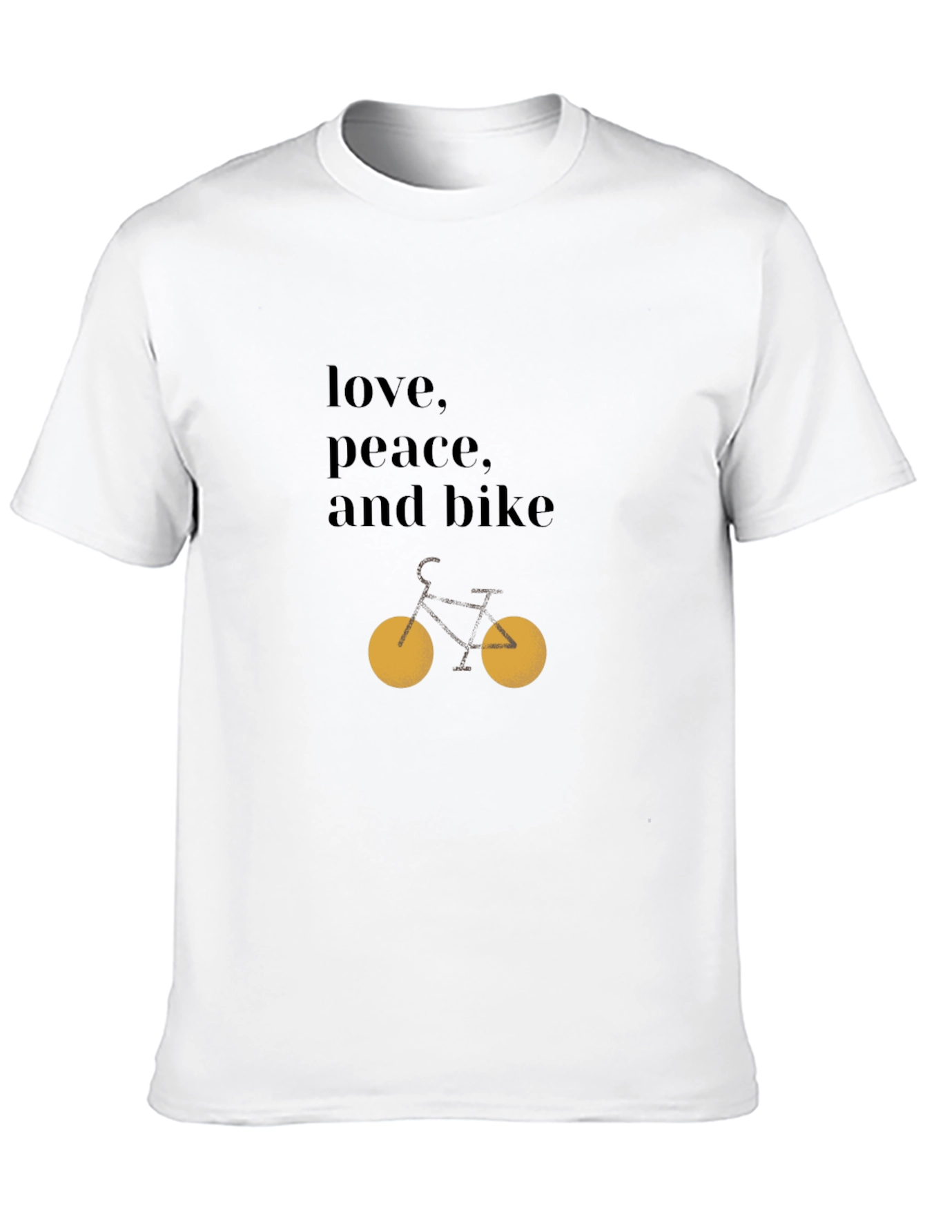Love Peace Bike Graphic Tee - Casual Style