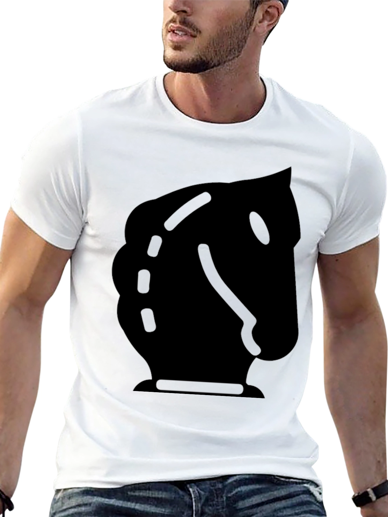 Black Knight Chess Piece Graphic Tee