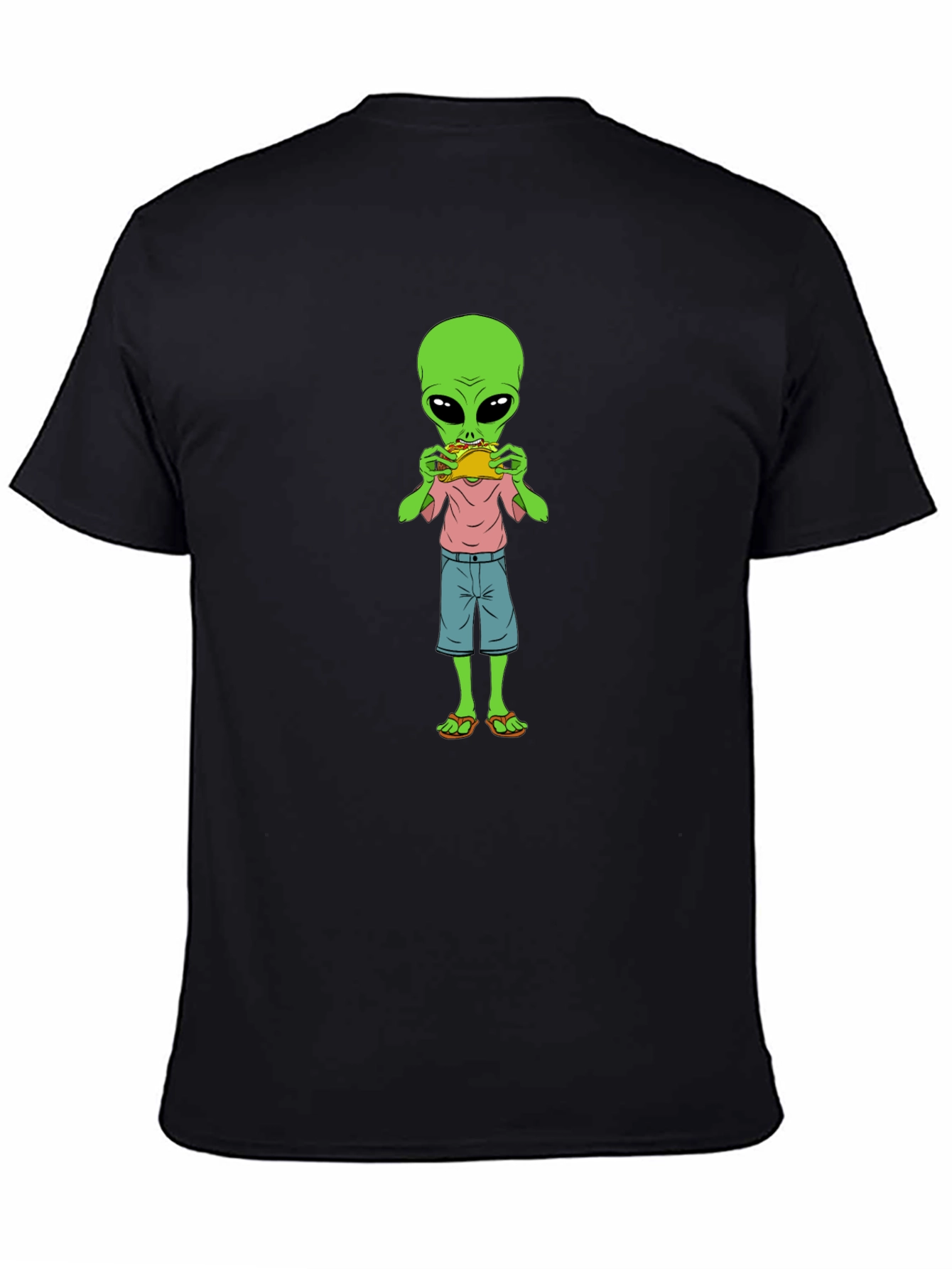Alien Eating Taco Graphic T-Shirt