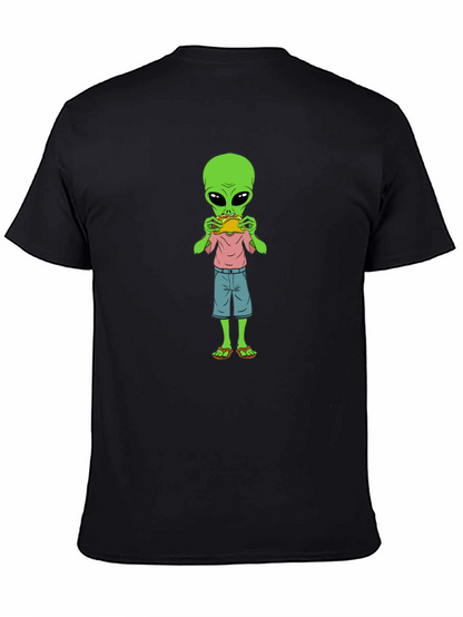 Alien Eating Taco Graphic T-Shirt