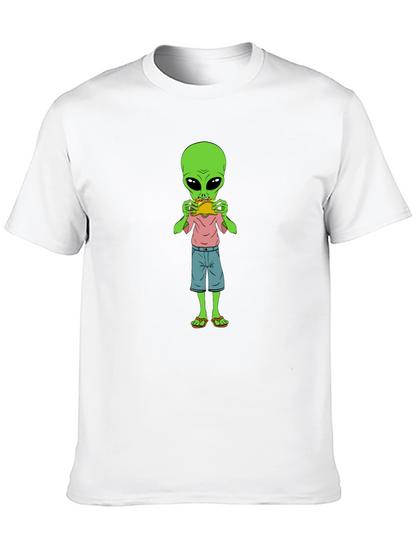 Alien Eating Taco Graphic T-Shirt