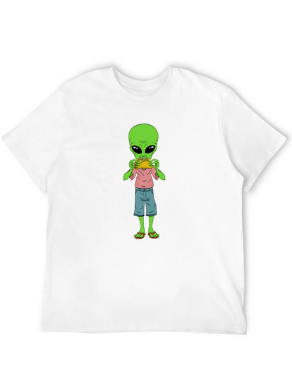 Alien Eating Taco Graphic T-Shirt