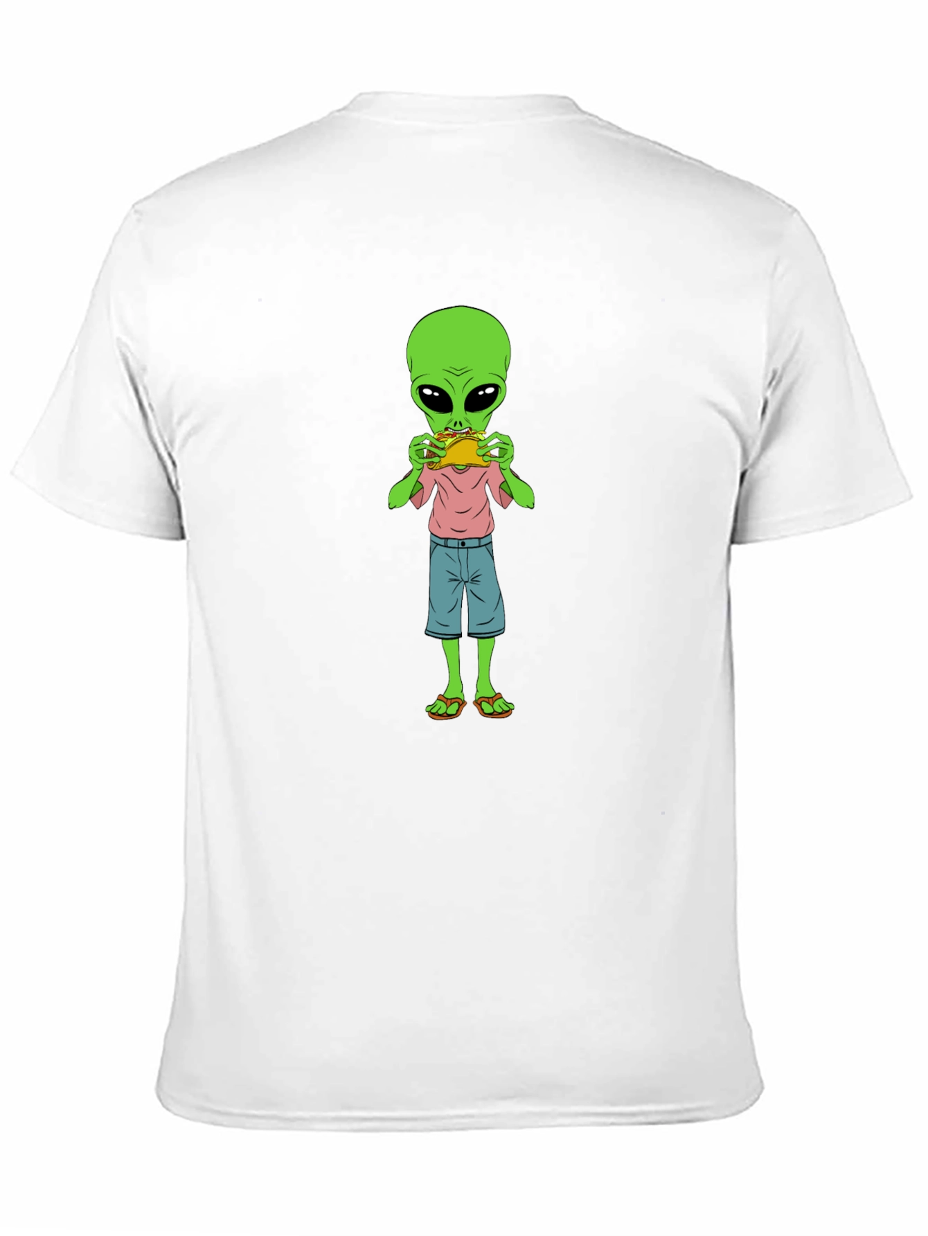 Alien Eating Taco Graphic T-Shirt