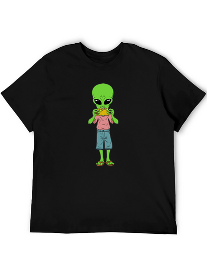 Alien Eating Taco Graphic T-Shirt