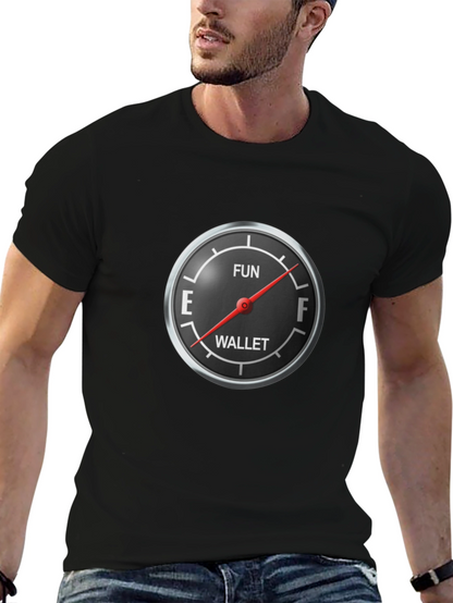 Fun Wallet Gauge Graphic Tee - Black