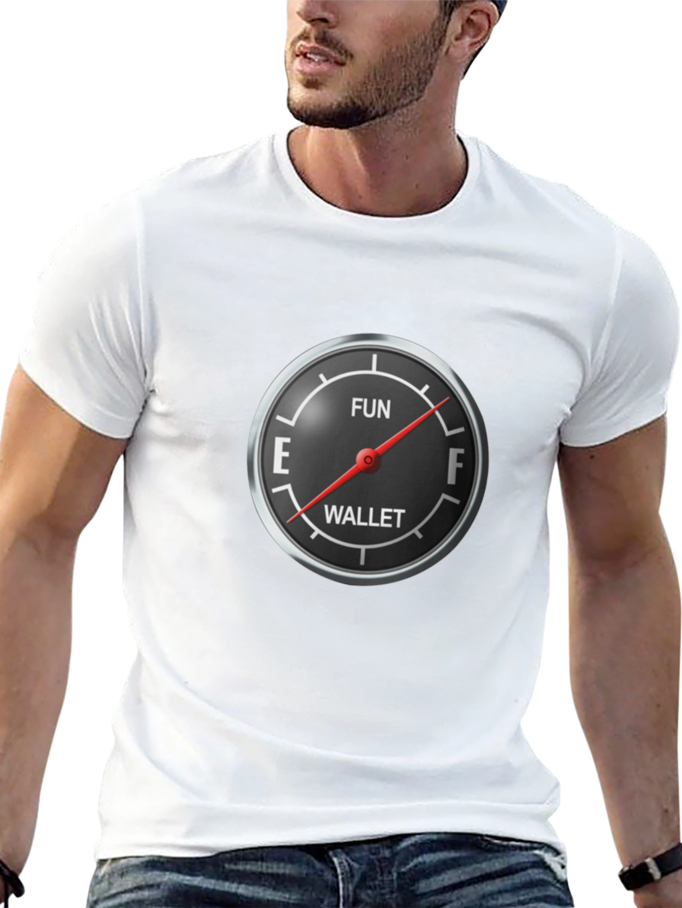 Fun Wallet Gauge Graphic Tee - Black