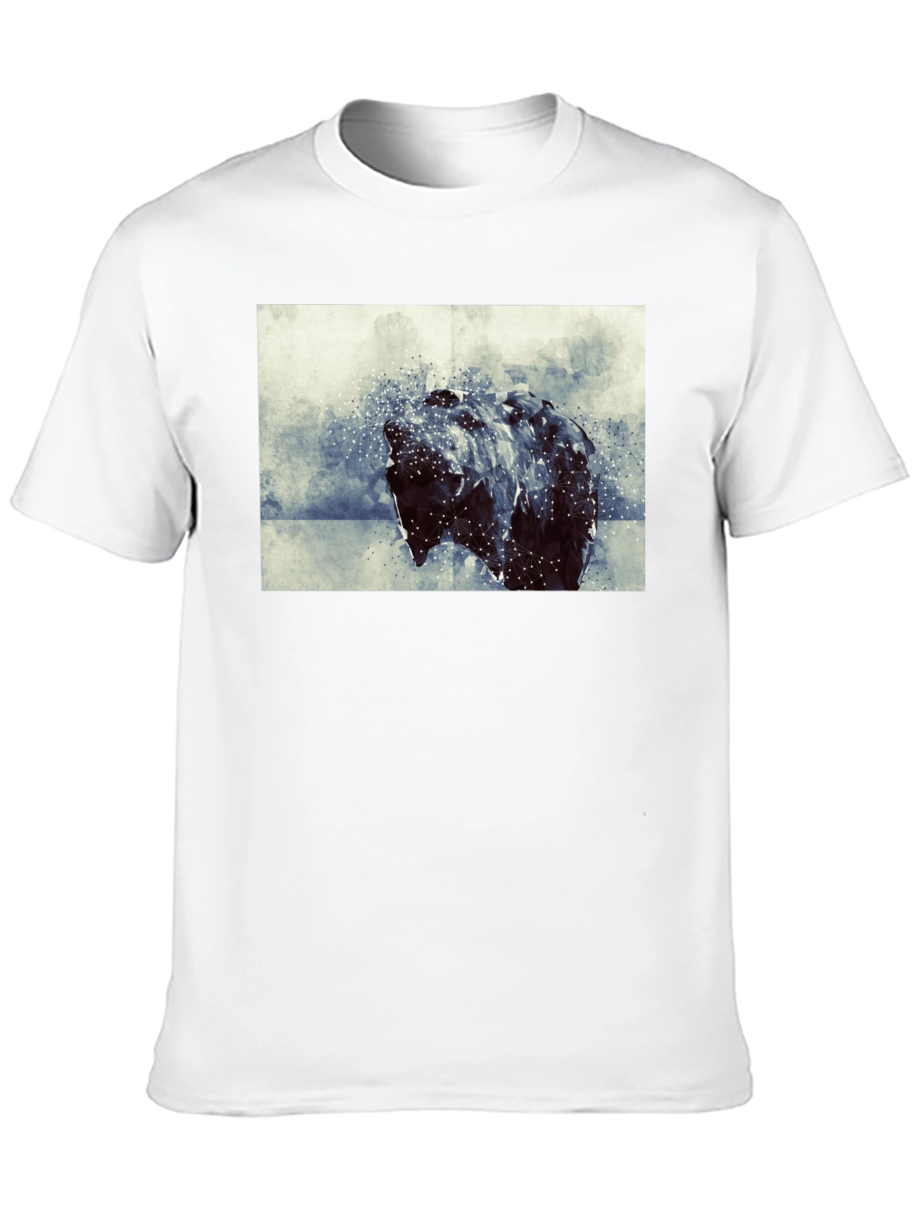 Abstract Bear Graphic Black T-Shirt