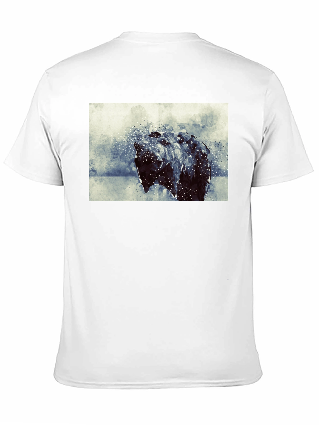 Abstract Bear Graphic Black T-Shirt