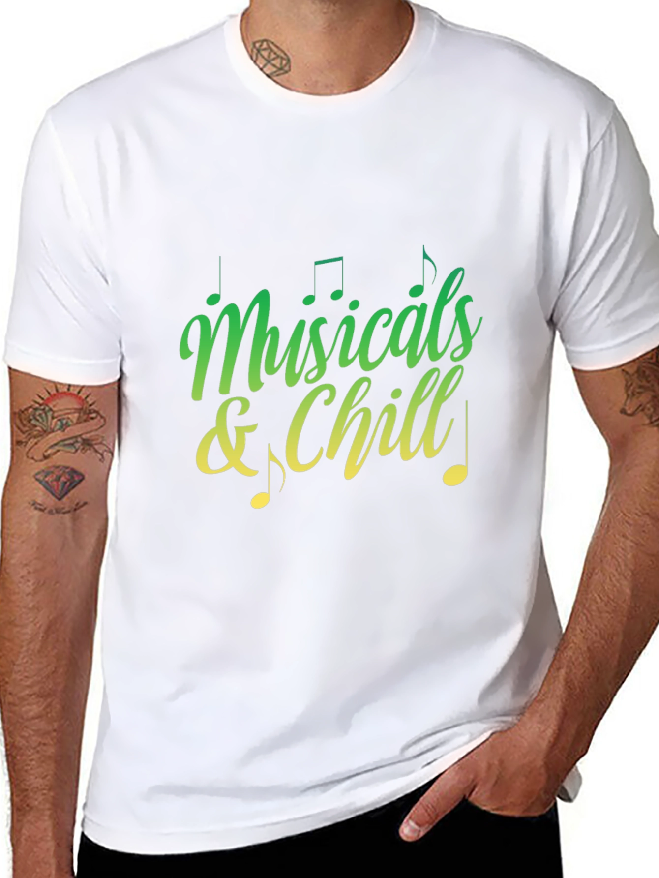 Musicals and Chill Graphic Tee - Black