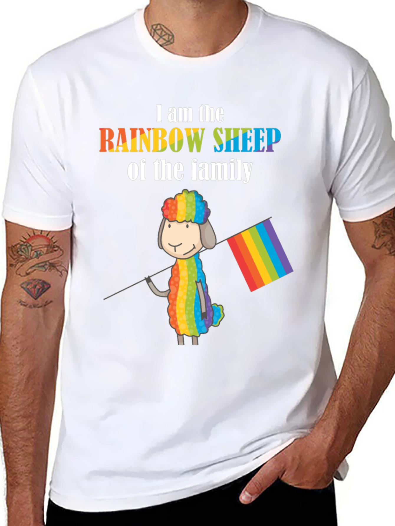 Rainbow Sheep LGBTQ Pride T-Shirt