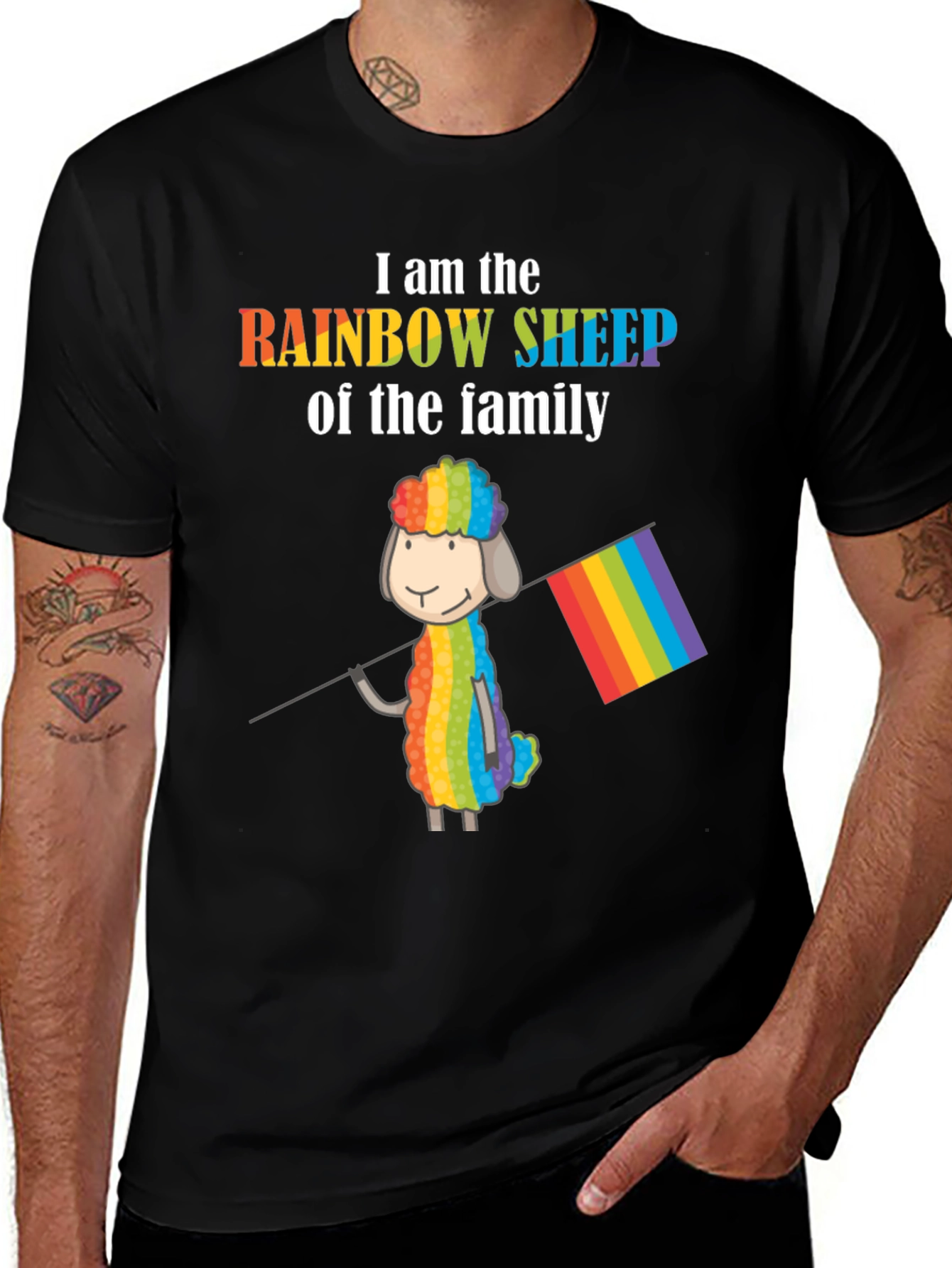 Rainbow Sheep LGBTQ Pride T-Shirt