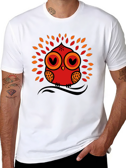 Owl Graphic Tee - Black Short Sleeve T-Shirt