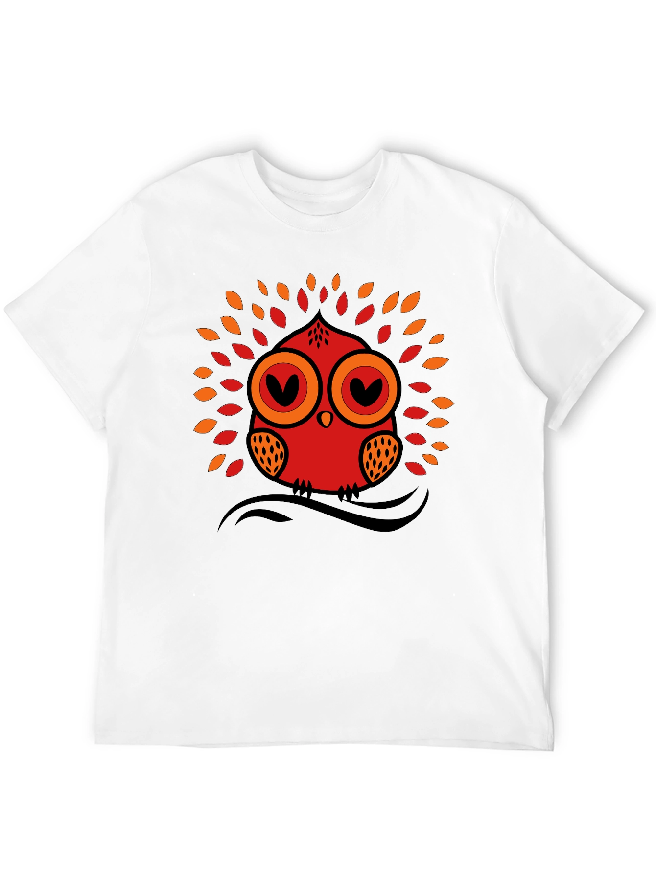 Owl Graphic Tee - Black Short Sleeve T-Shirt