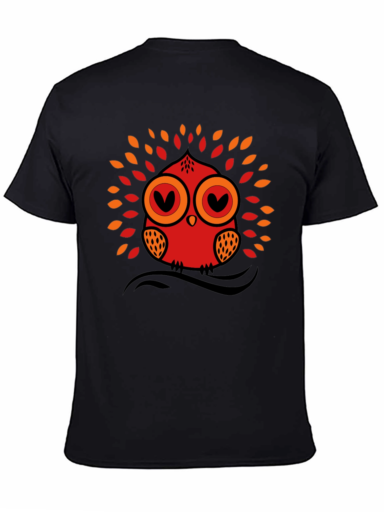 Owl Graphic Tee - Black Short Sleeve T-Shirt