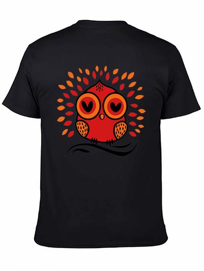 Owl Graphic Tee - Black Short Sleeve T-Shirt