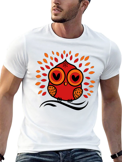Owl Graphic Tee - Black Short Sleeve T-Shirt