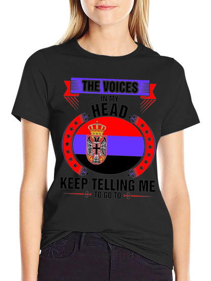 Serbia Flag T-Shirt - Voices In My Head