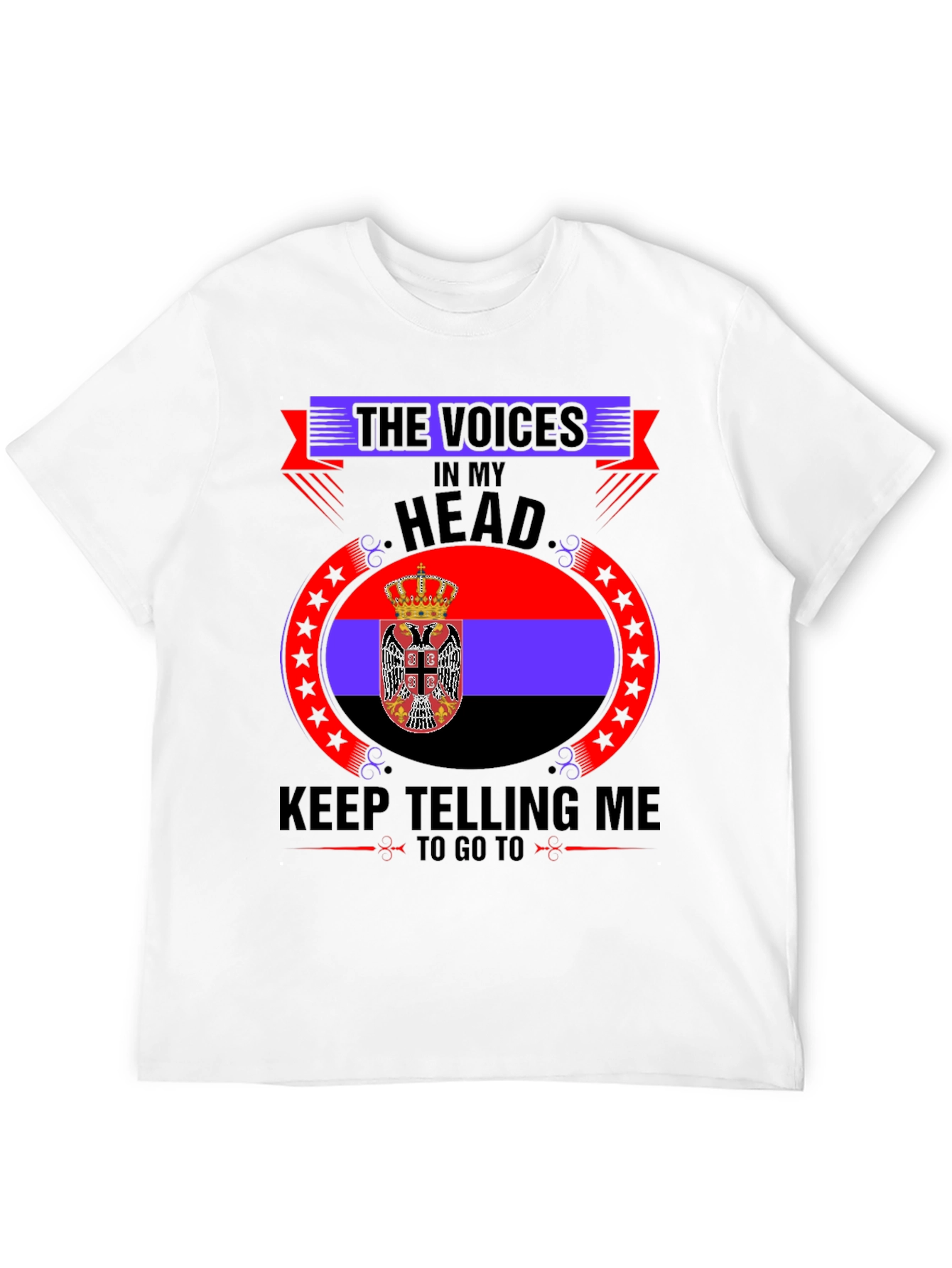 Serbia Flag T-Shirt - Voices In My Head