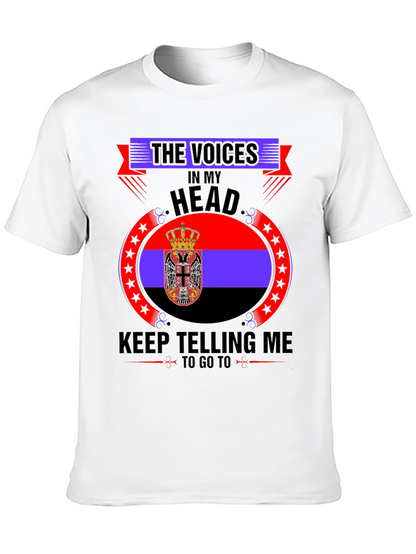 Serbia Flag T-Shirt - Voices In My Head