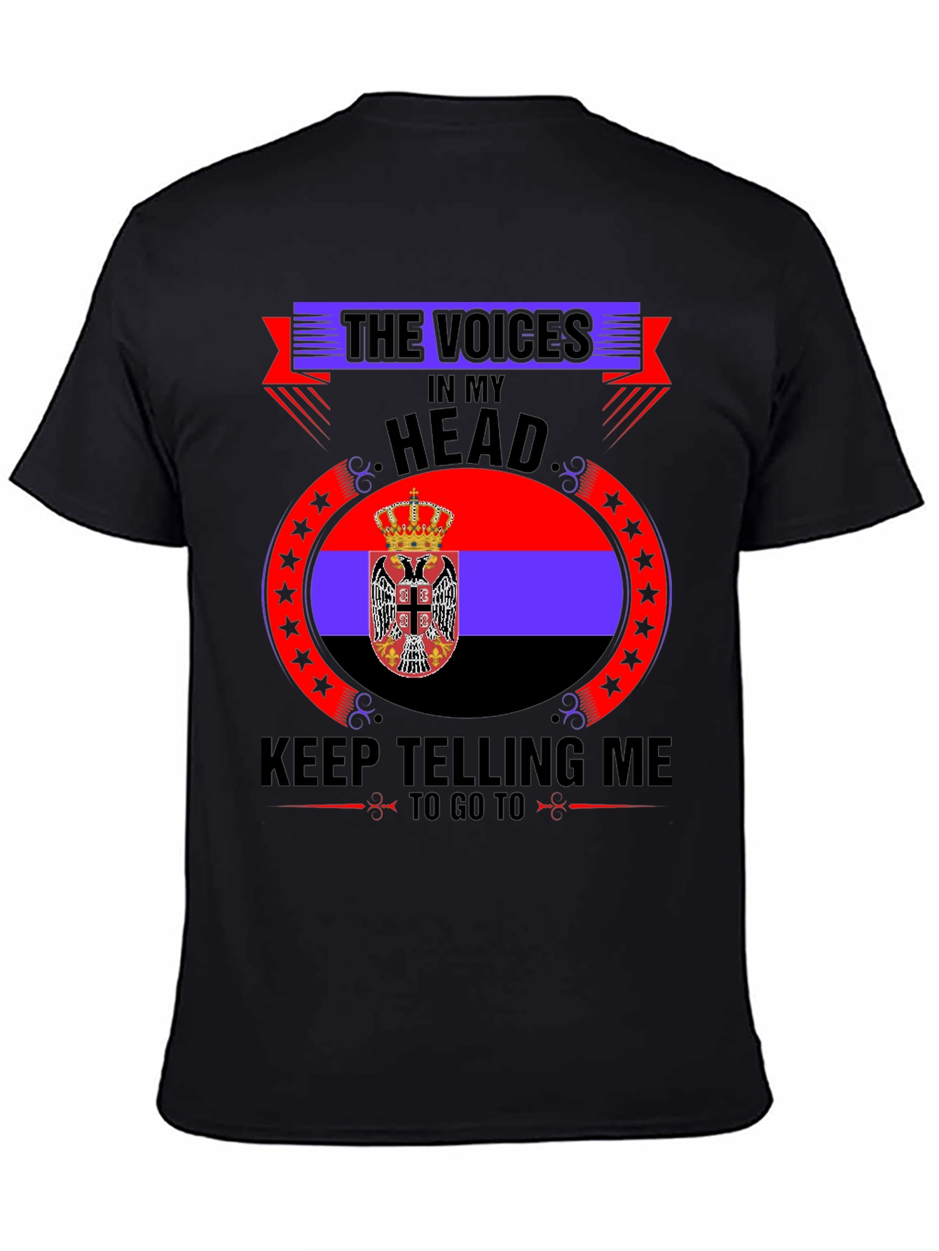 Serbia Flag T-Shirt - Voices In My Head