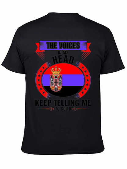 Serbia Flag T-Shirt - Voices In My Head