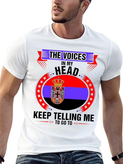 Serbia Flag T-Shirt - Voices In My Head