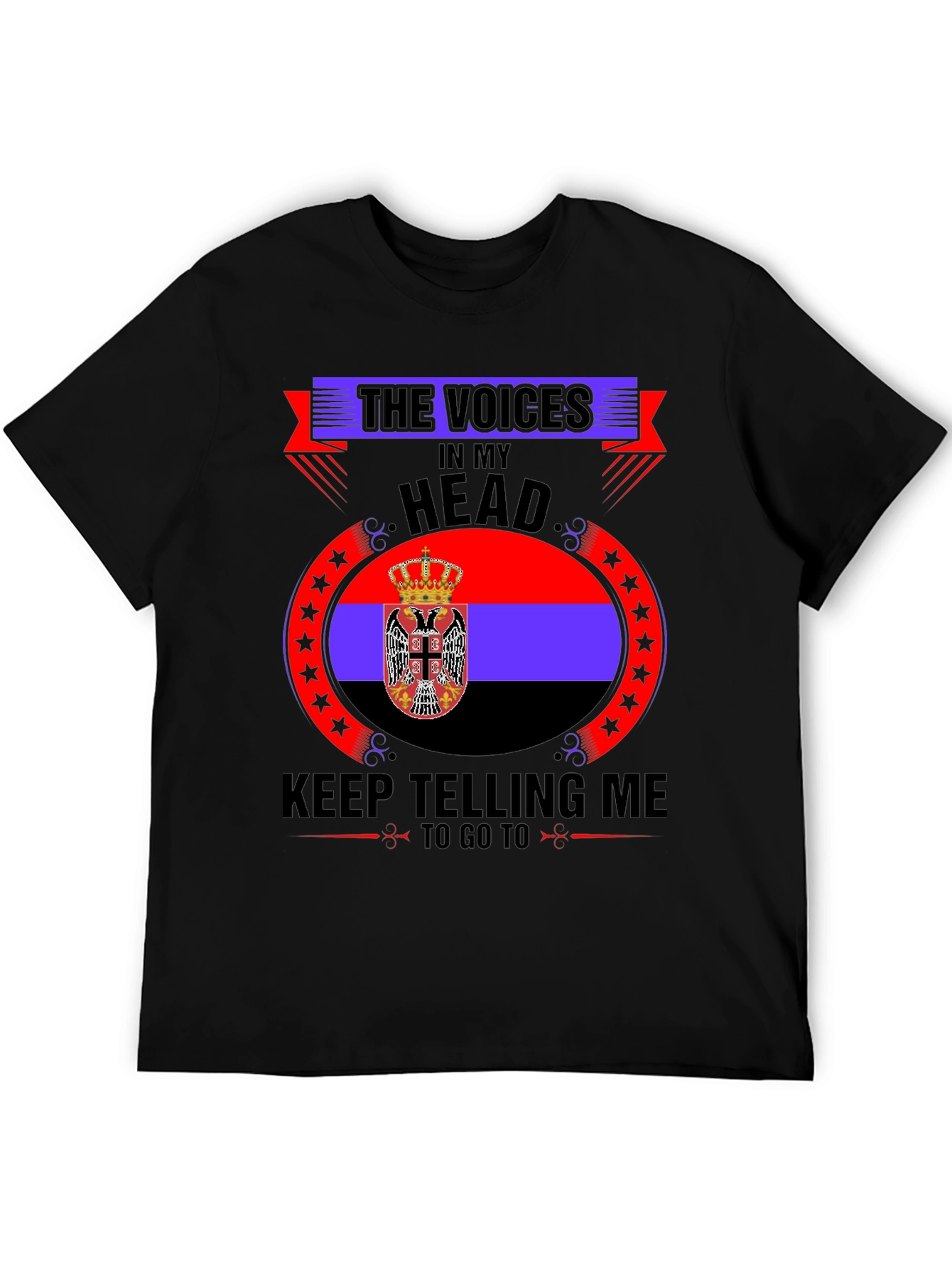Serbia Flag T-Shirt - Voices In My Head