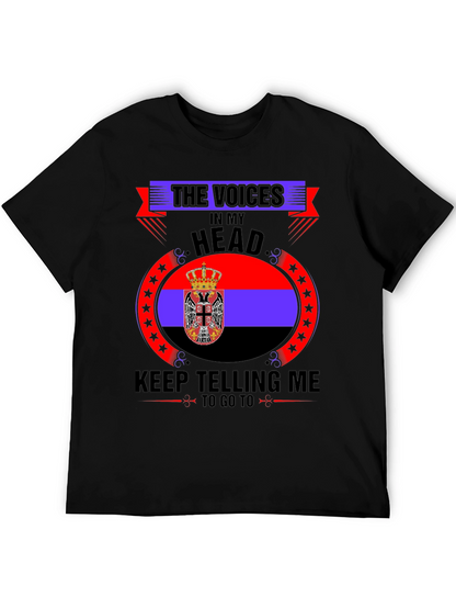 Serbia Flag T-Shirt - Voices In My Head
