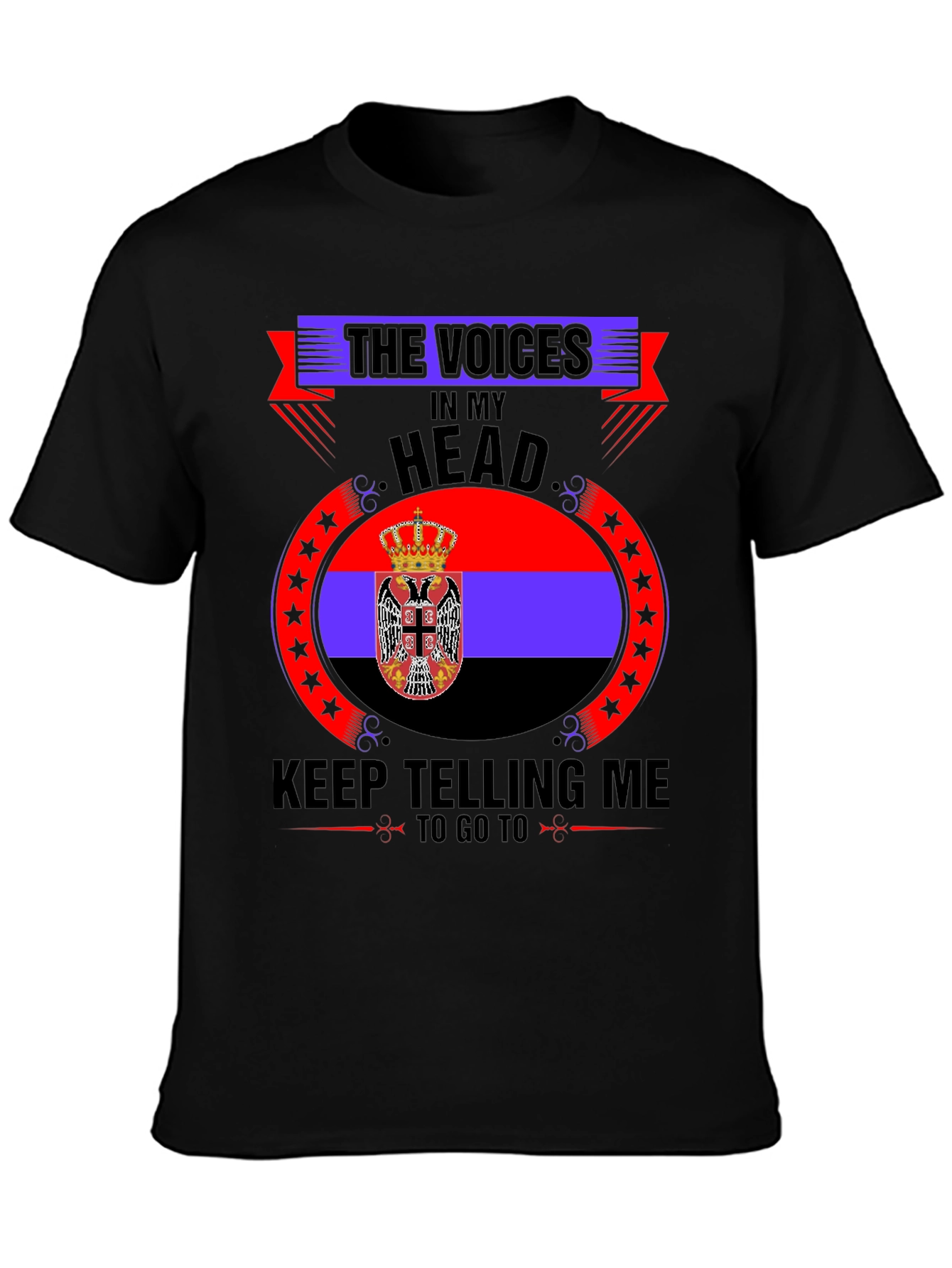 Serbia Flag T-Shirt - Voices In My Head