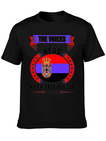 Serbia Flag T-Shirt - Voices In My Head