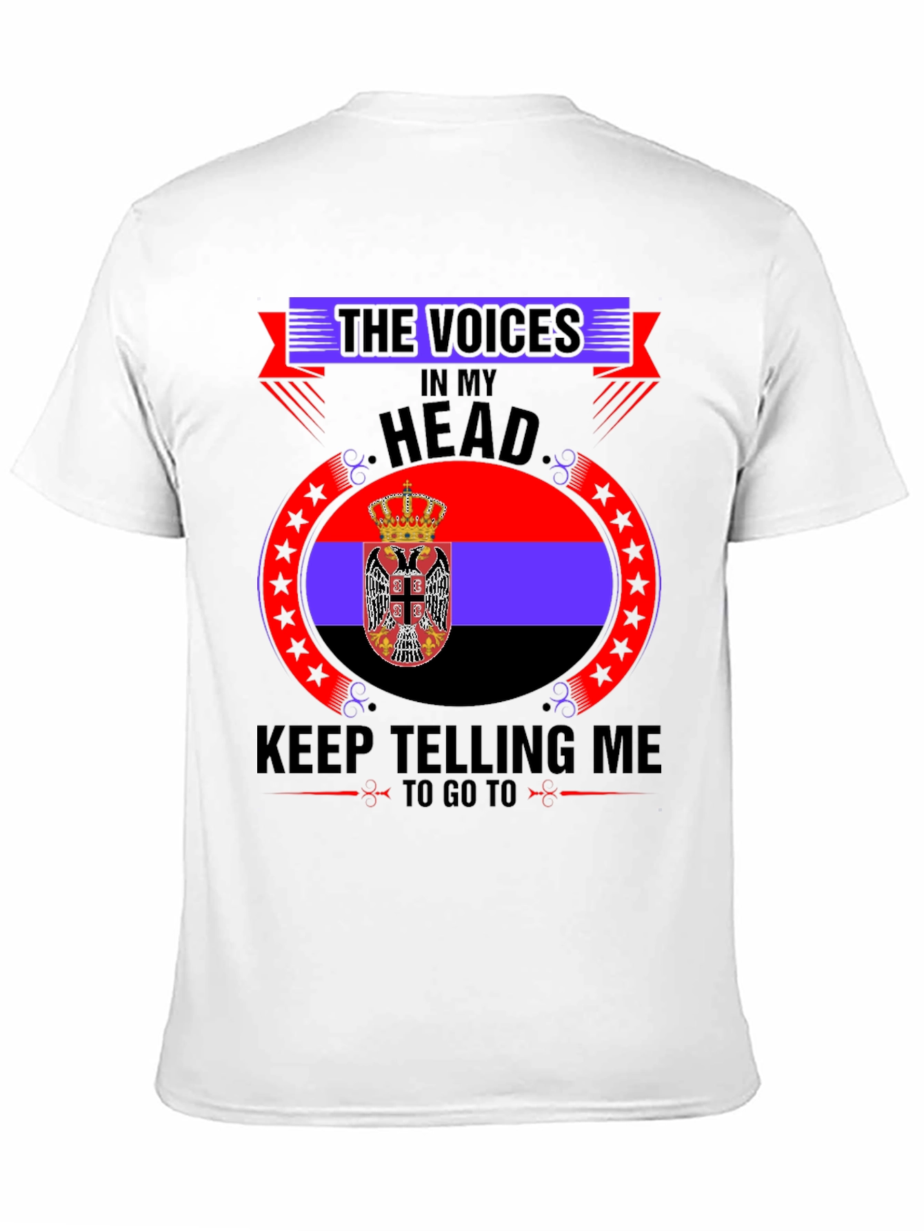 Serbia Flag T-Shirt - Voices In My Head