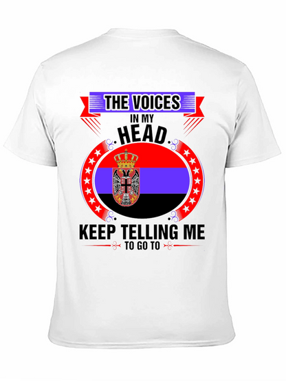 Serbia Flag T-Shirt - Voices In My Head