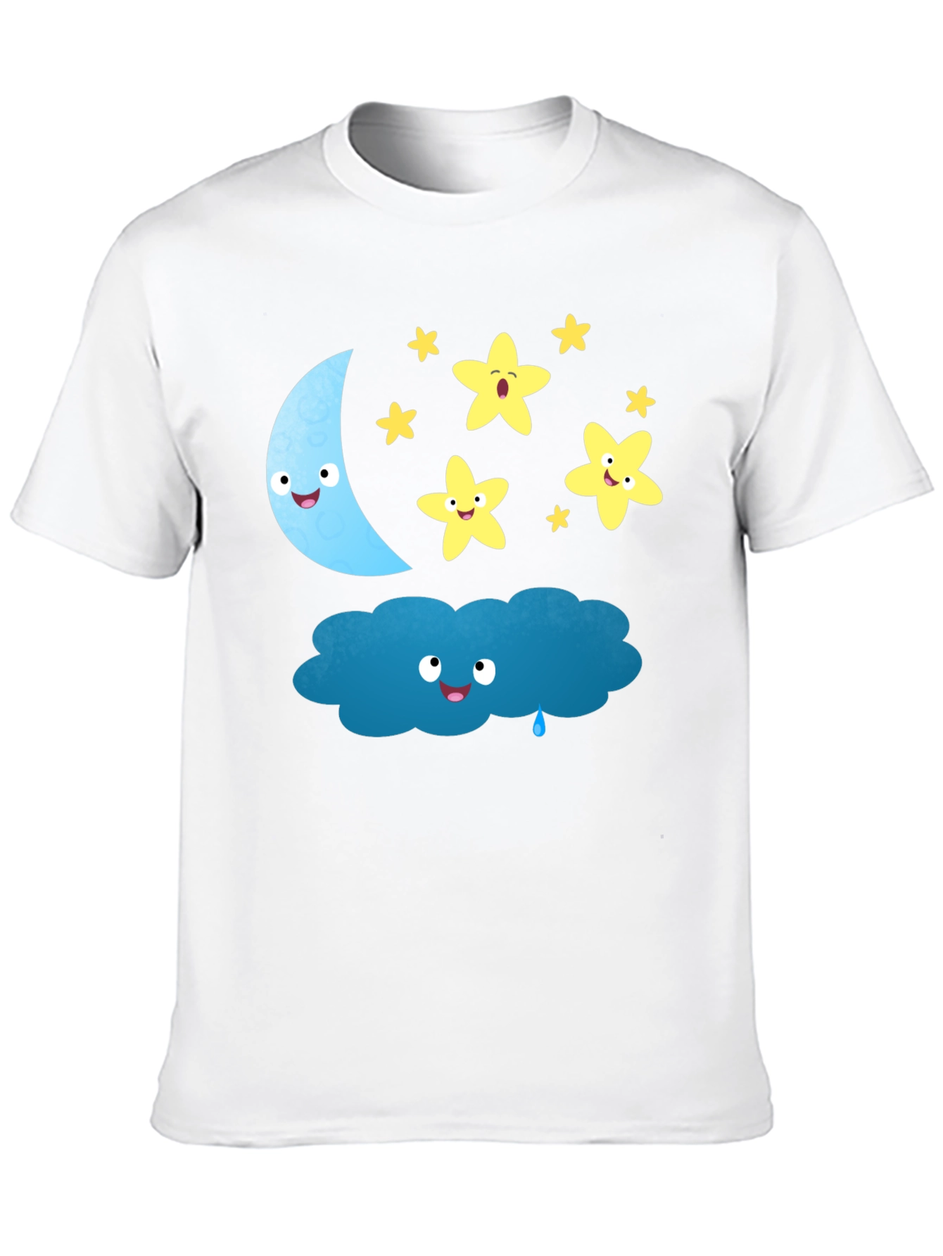 Cute Cartoon Night Sky T-Shirt
