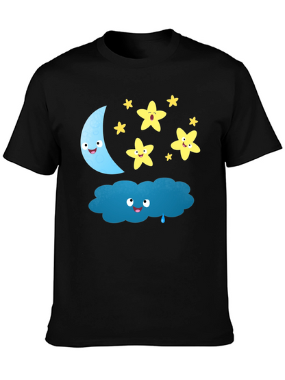 Cute Cartoon Night Sky T-Shirt